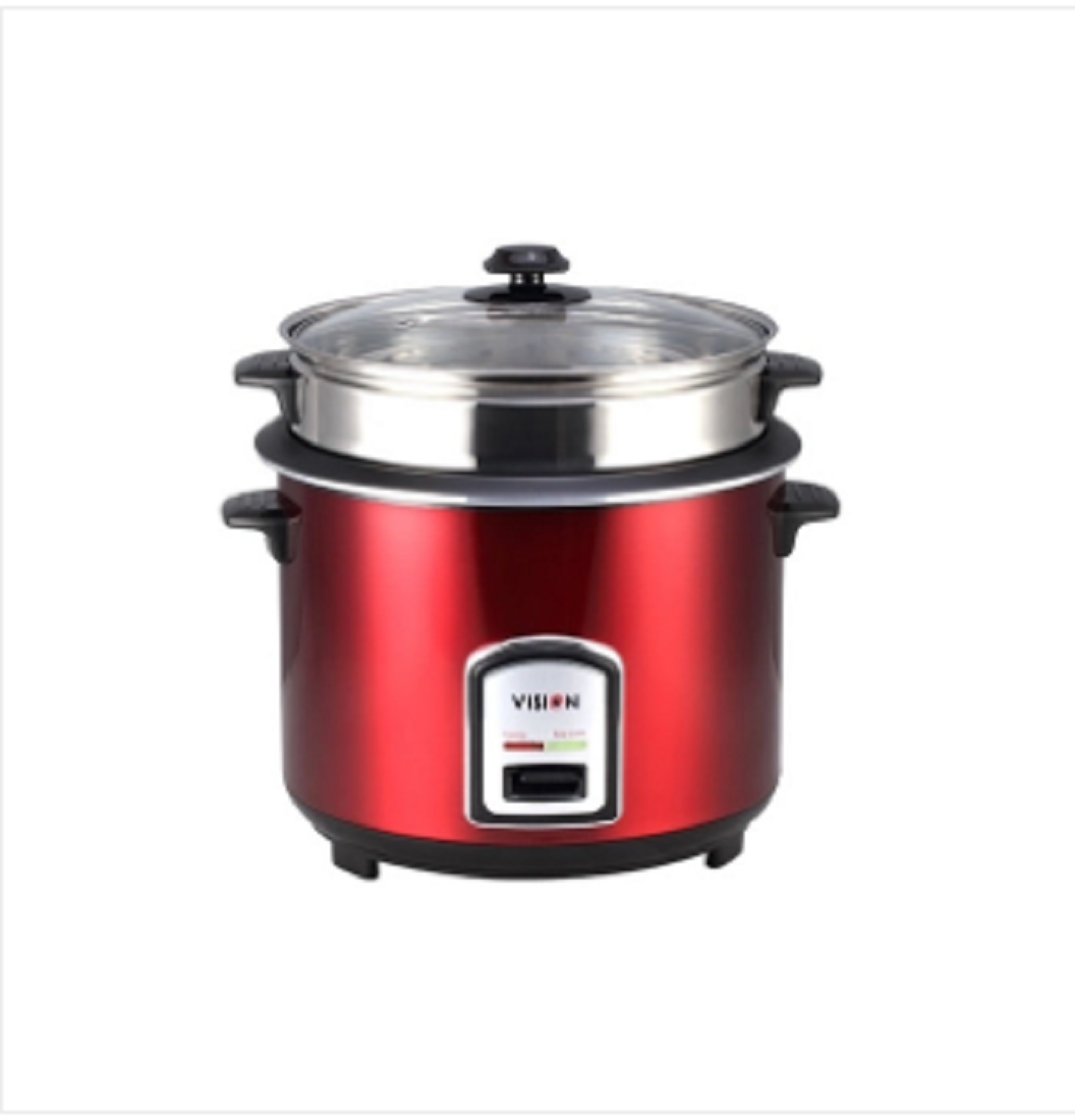 VISION Rice Cooker 3.0 Ltr 100 SS Red