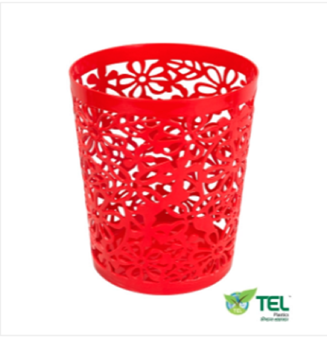 Paper Basket Flower Red