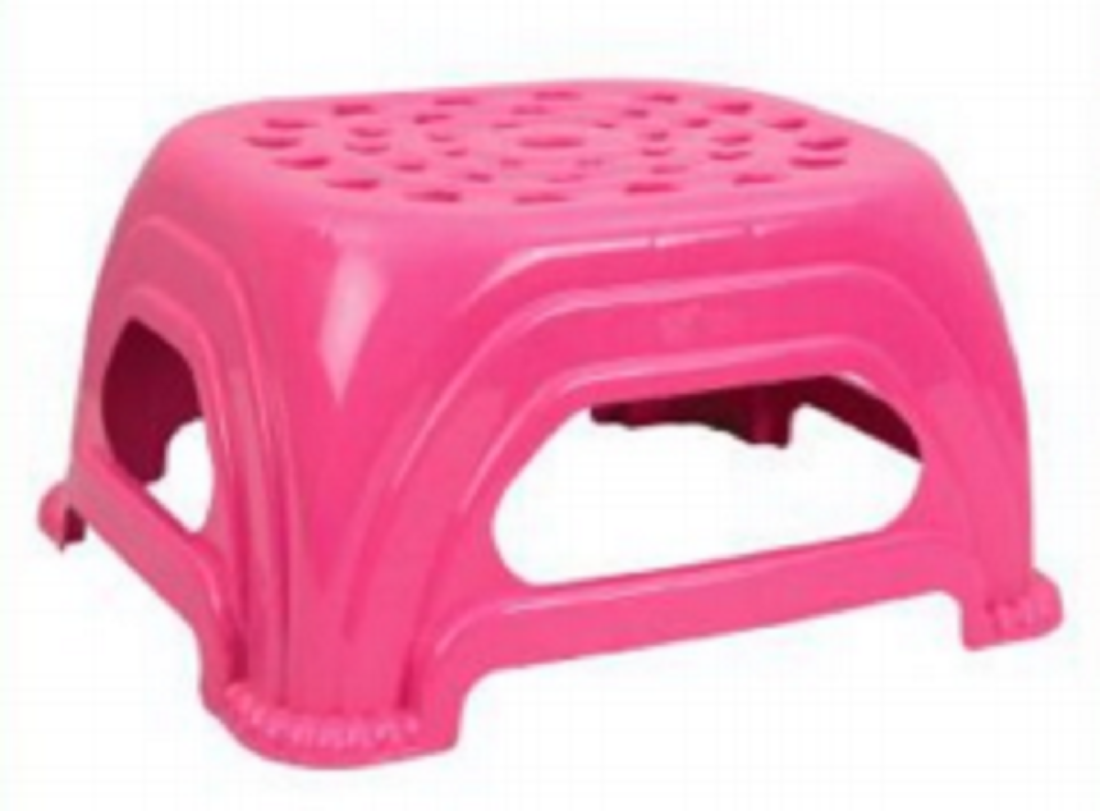Round Stool Without Print Blue-TEL