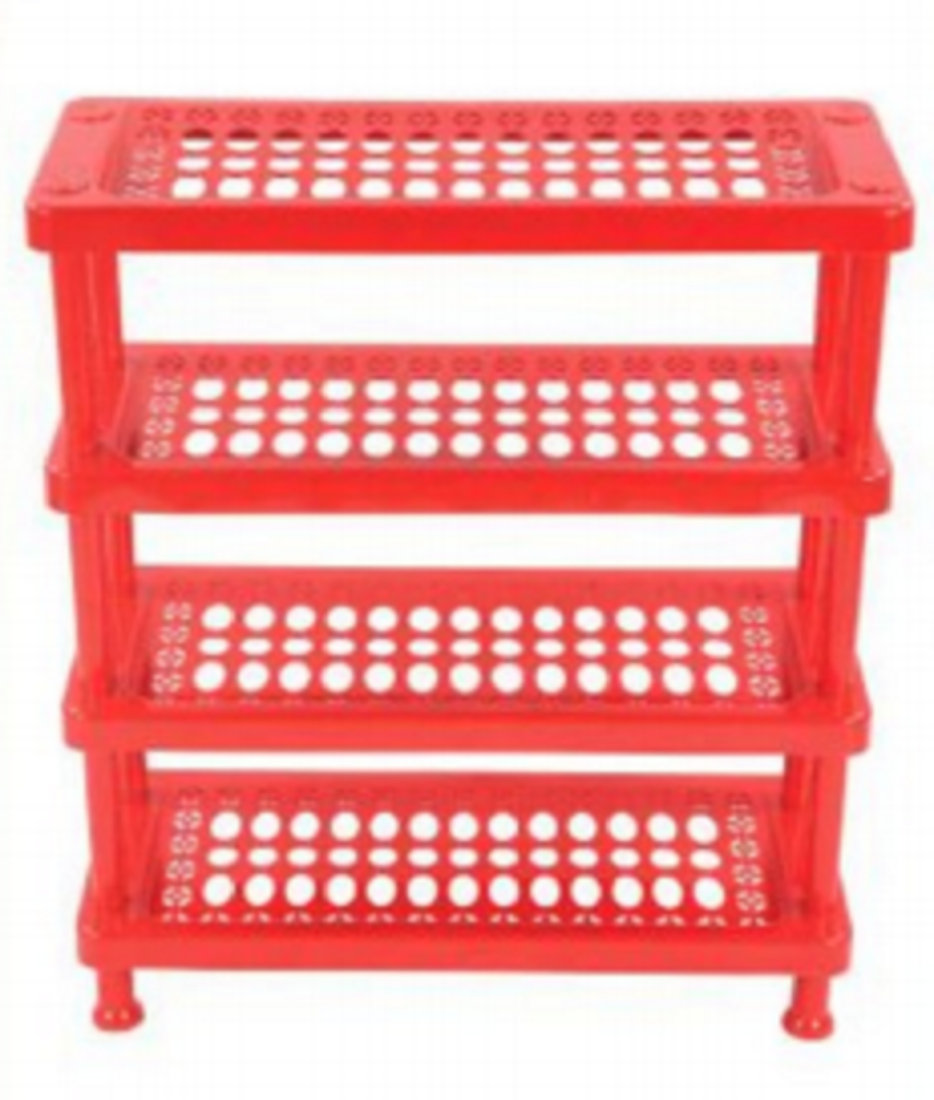 Shoe Rack-3 Part  Red TEL