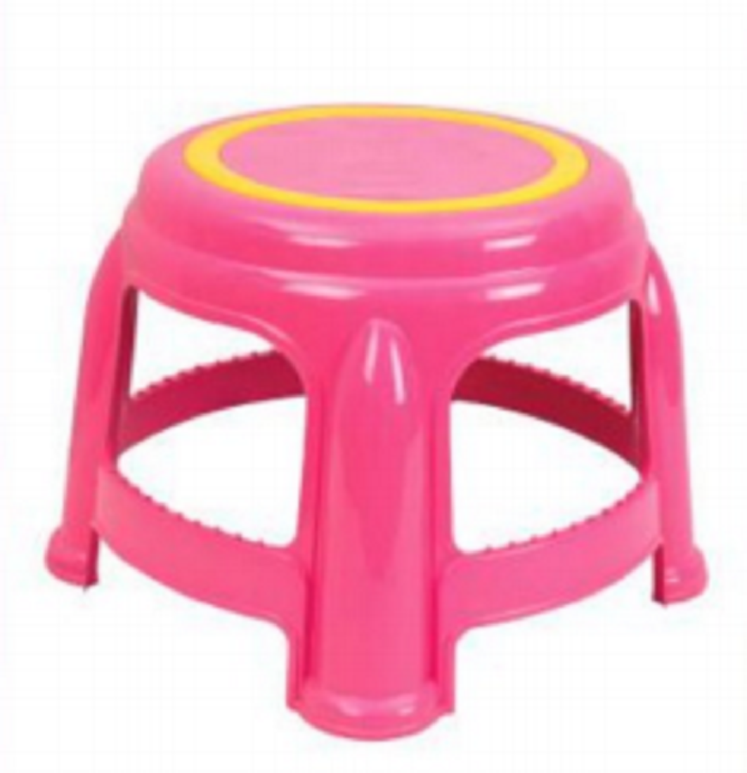 Round Stool Without Print Pink-TEL