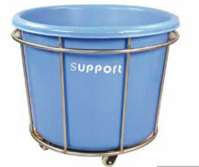 500 Ltr SS Round Trolley