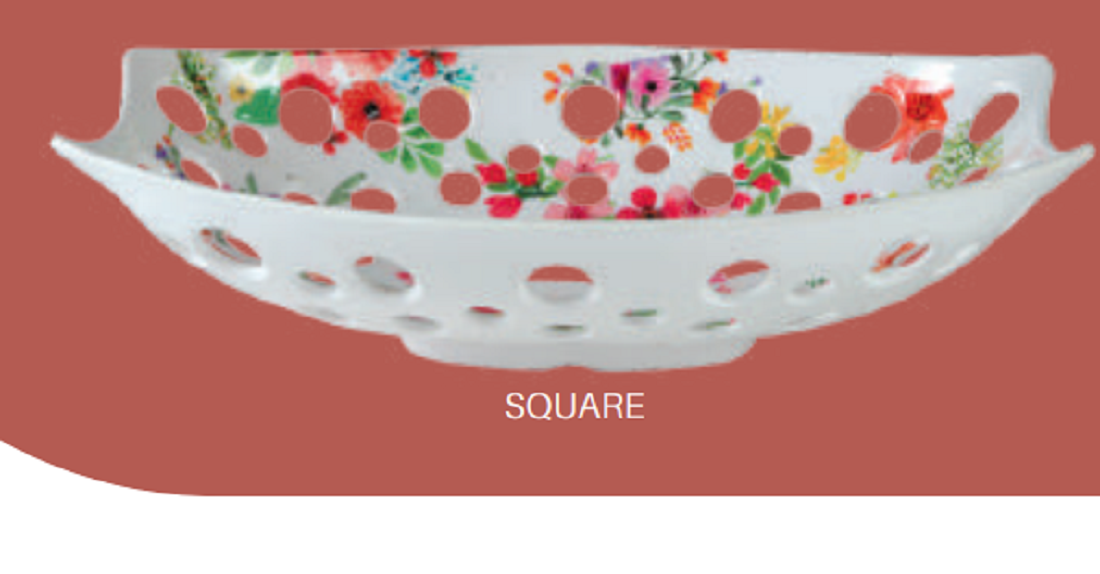 Square Fruit Basket with Hole- Large  Brand : Italiano
