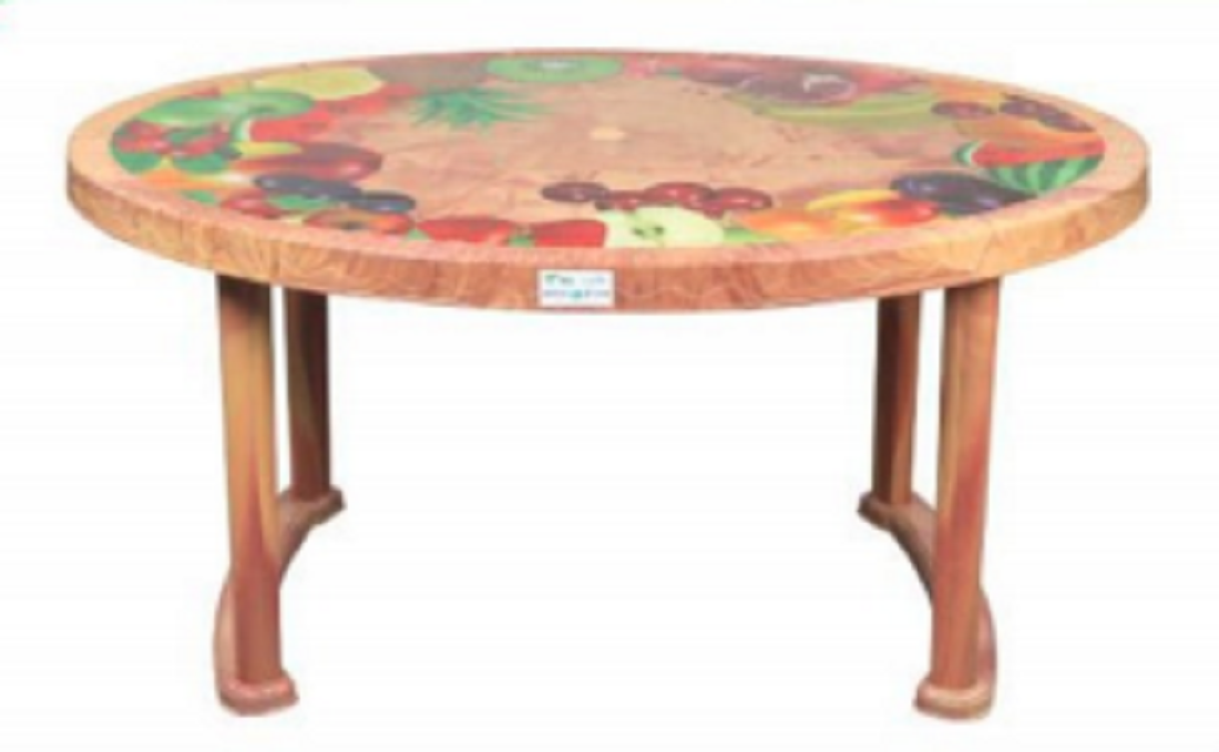 6 Seated Deluxe Table-Print S/W (Plas/L)-TEL