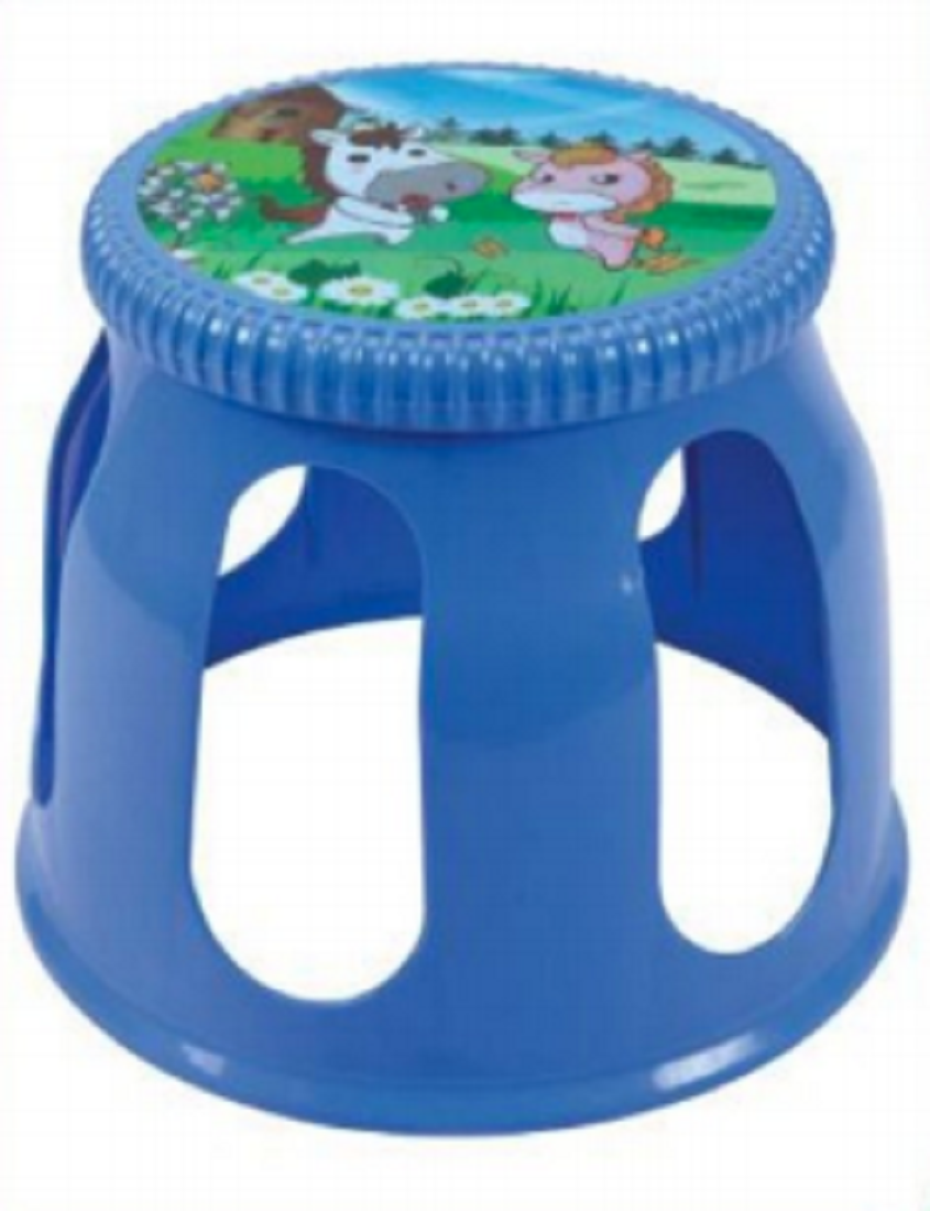 Relax Stool Blue Printed -TEL