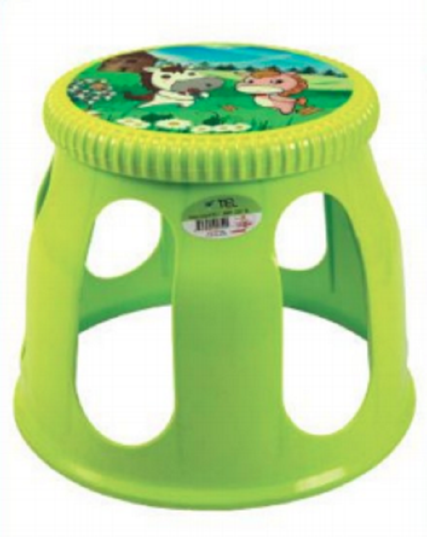 Relax Stool Lime Green Printed -TEL