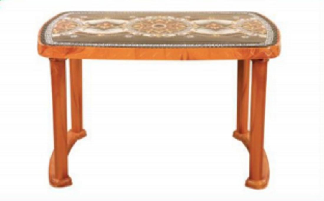 4 Seated Deluxe Table-Print S/W Royal (Pl/L)-TEL