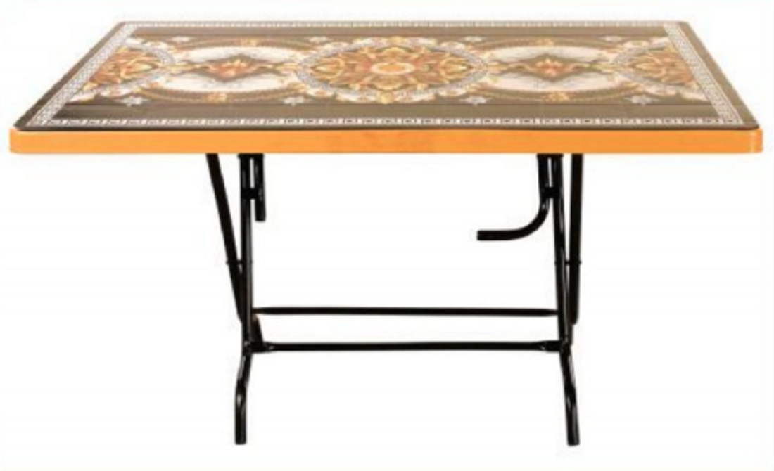 6 Seated Square Table-Print S/W Royal (St/L)-TEL