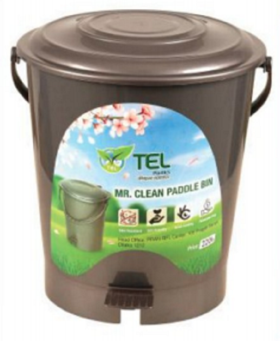 Mr. Clean Paddle Bin Silver -TEL