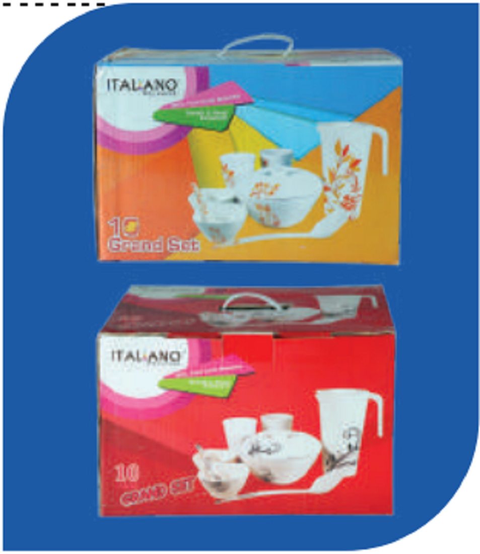 Dinner Set Square 44 pcs -Elegant Brand: Italiano