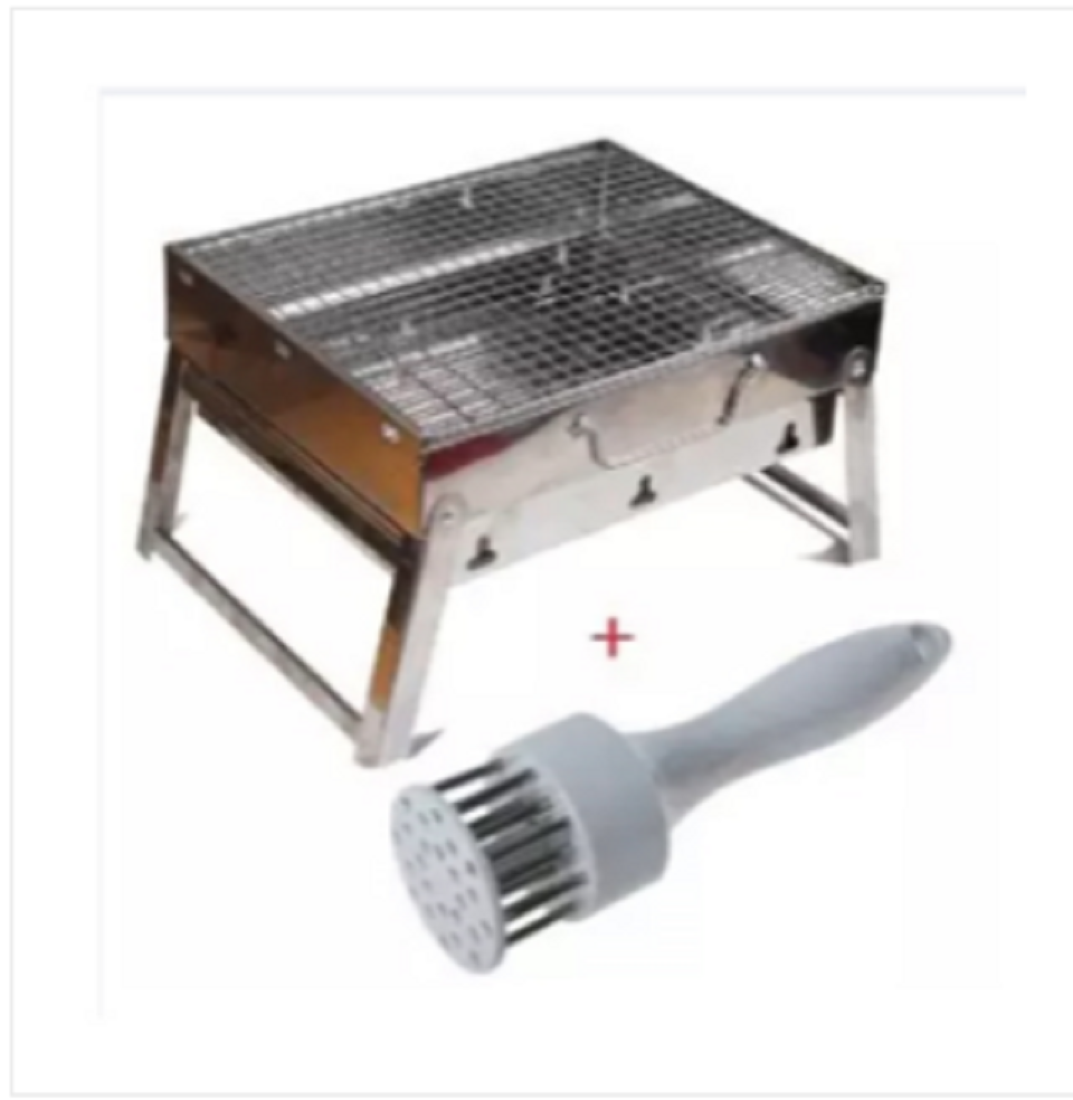 BBQ Barbecue Grill Stove And Meat Tenderizer