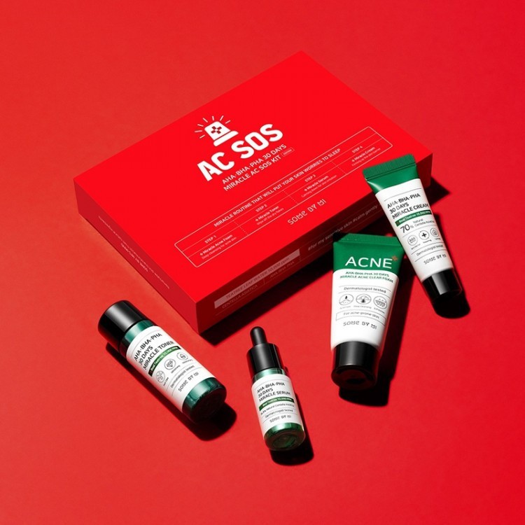 SOME BY MI AHA BHA PHA 30 DAYS MIRACLE AC SOS KIT (4 COMPONENTS) 90ML (AAAD-KN76)
