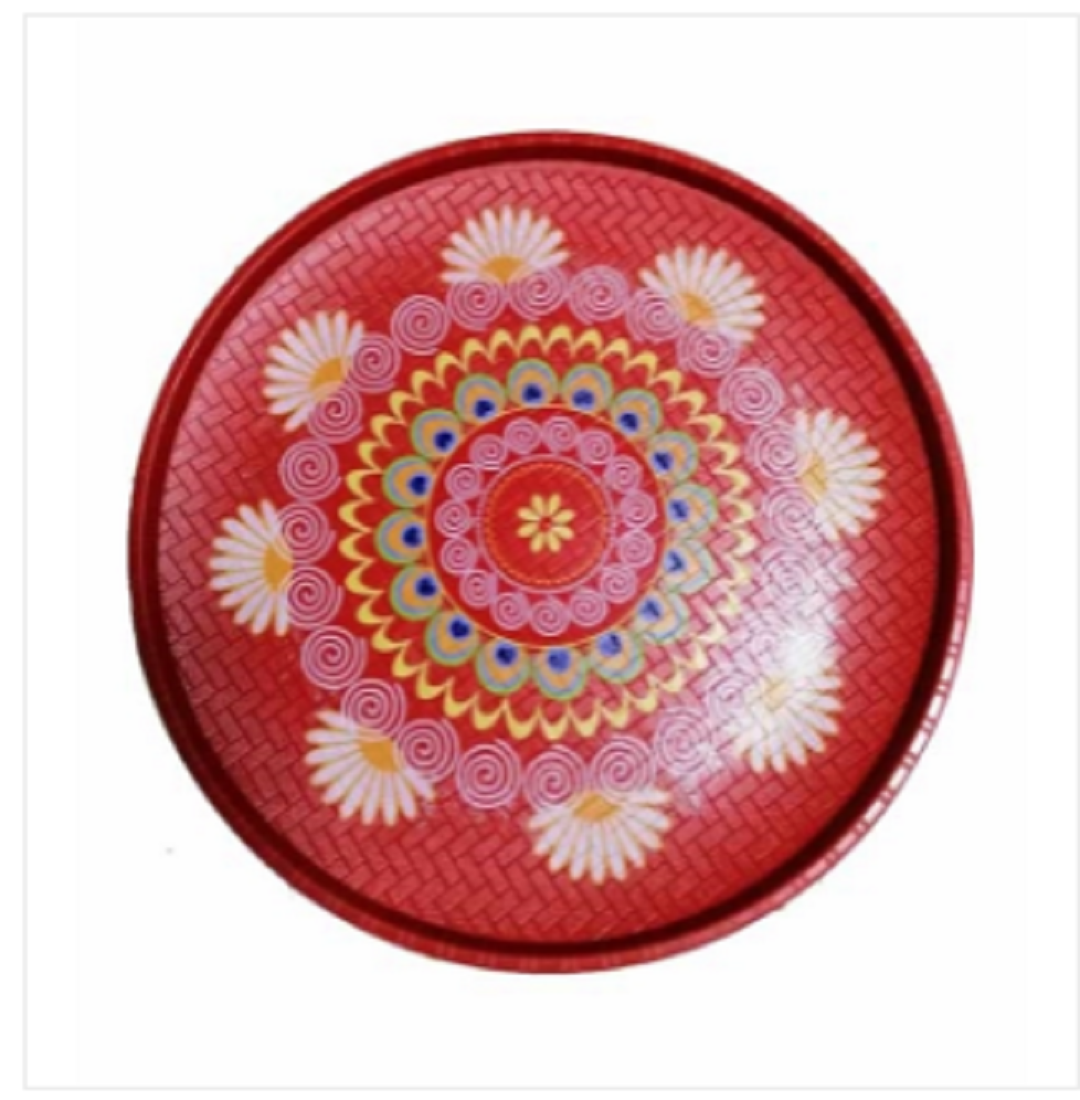 TEL Plastic Dala Red Printed