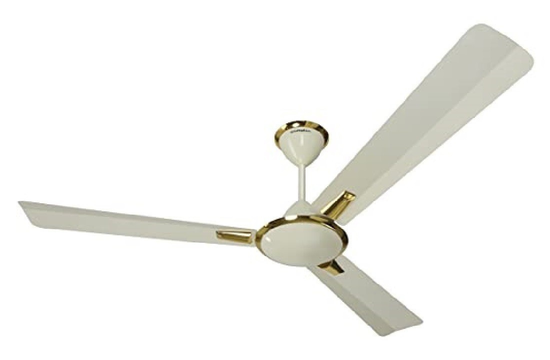 56" Ceiling Fan DT white color with golden border & Show cap