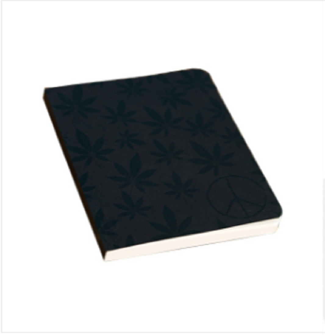 Cannabis Series Black Leaf Notebook