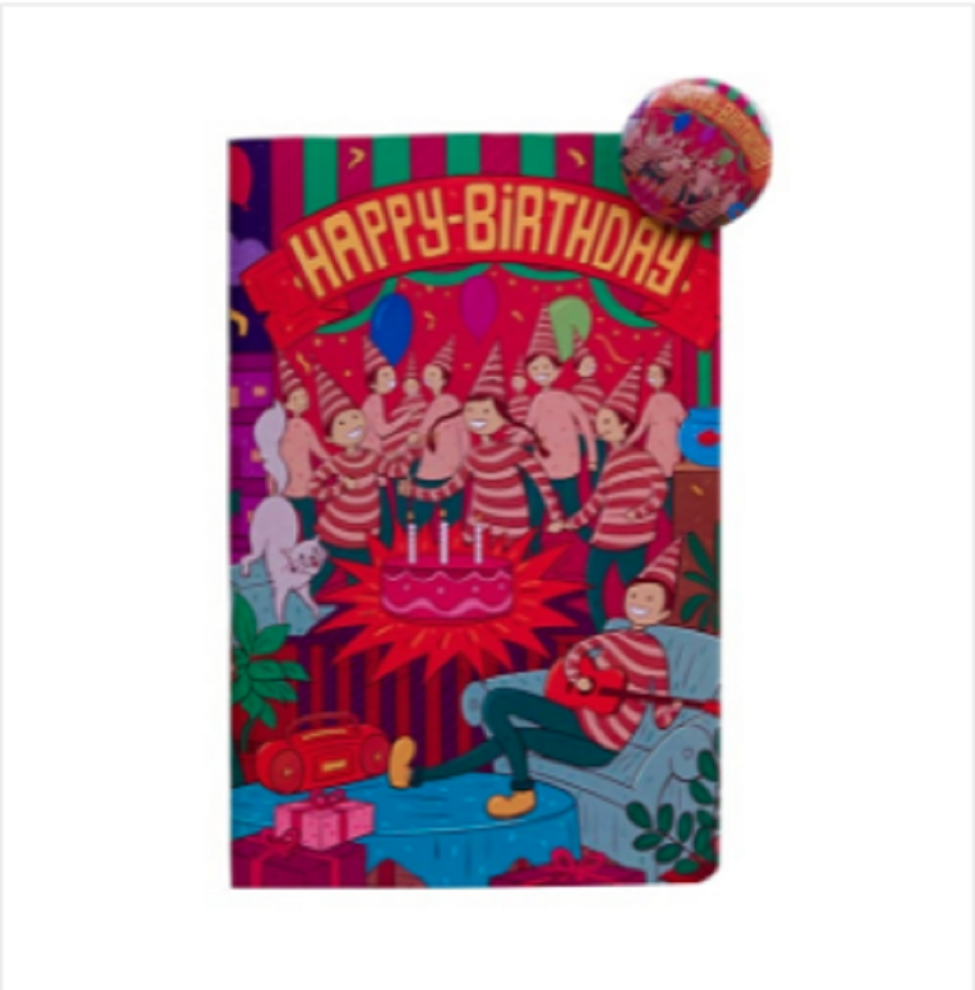 Happy Birthday Notebook With Badge