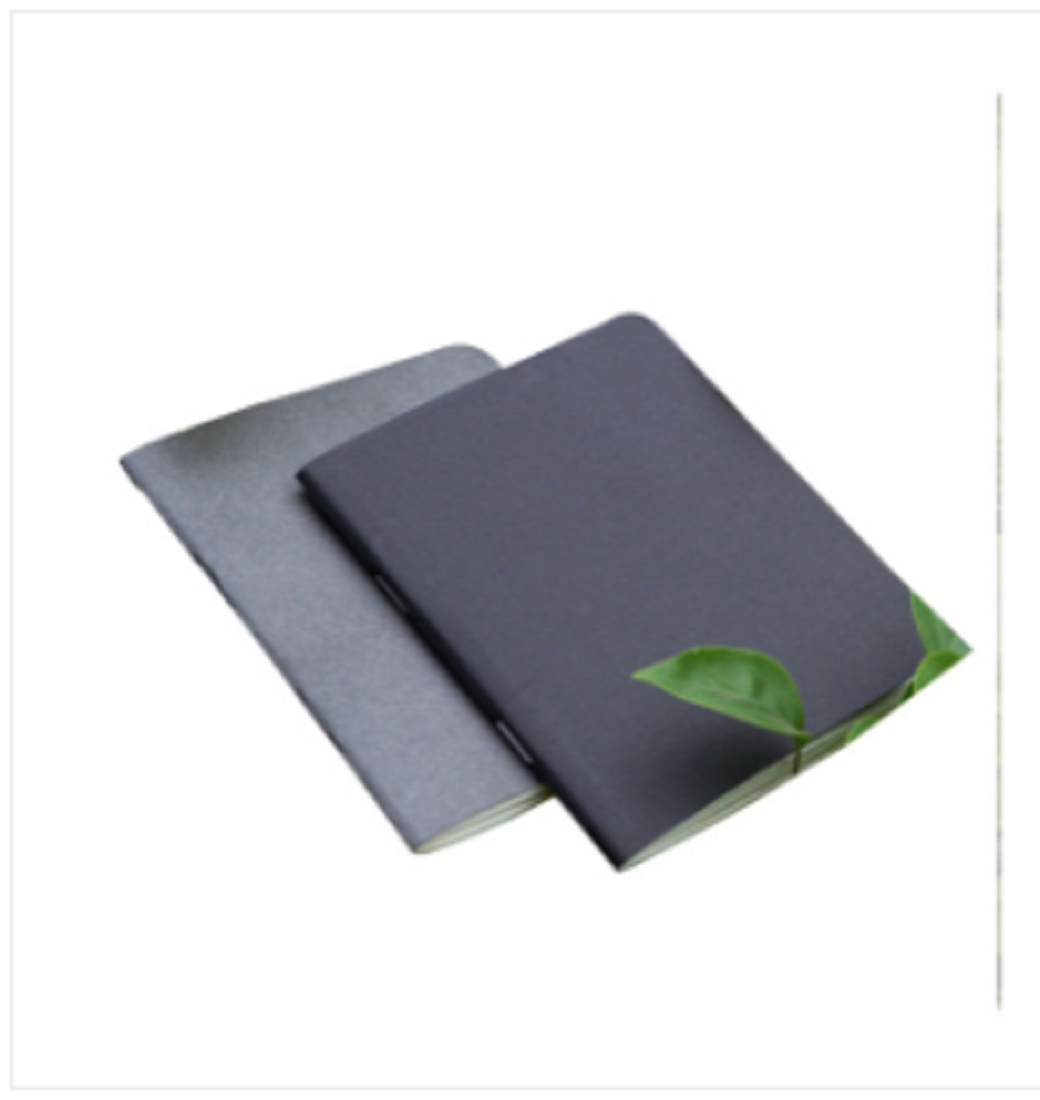 Everyday Graphic Dot-Graph Texture Ash & Grid-Graph Texture Black Notebook 2-Pack