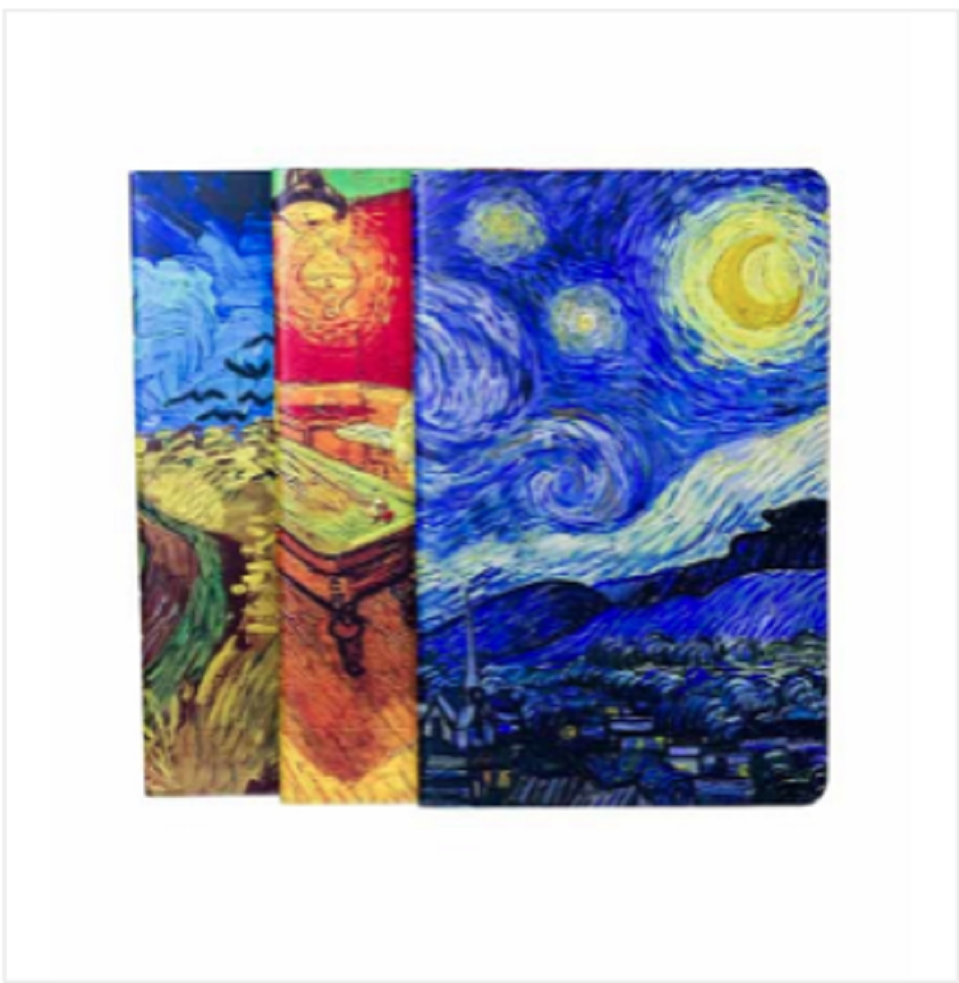 Van Gogh Series Starry Night/ Night Caf?? & Wheatfield With Crows Notebook 3 Pack