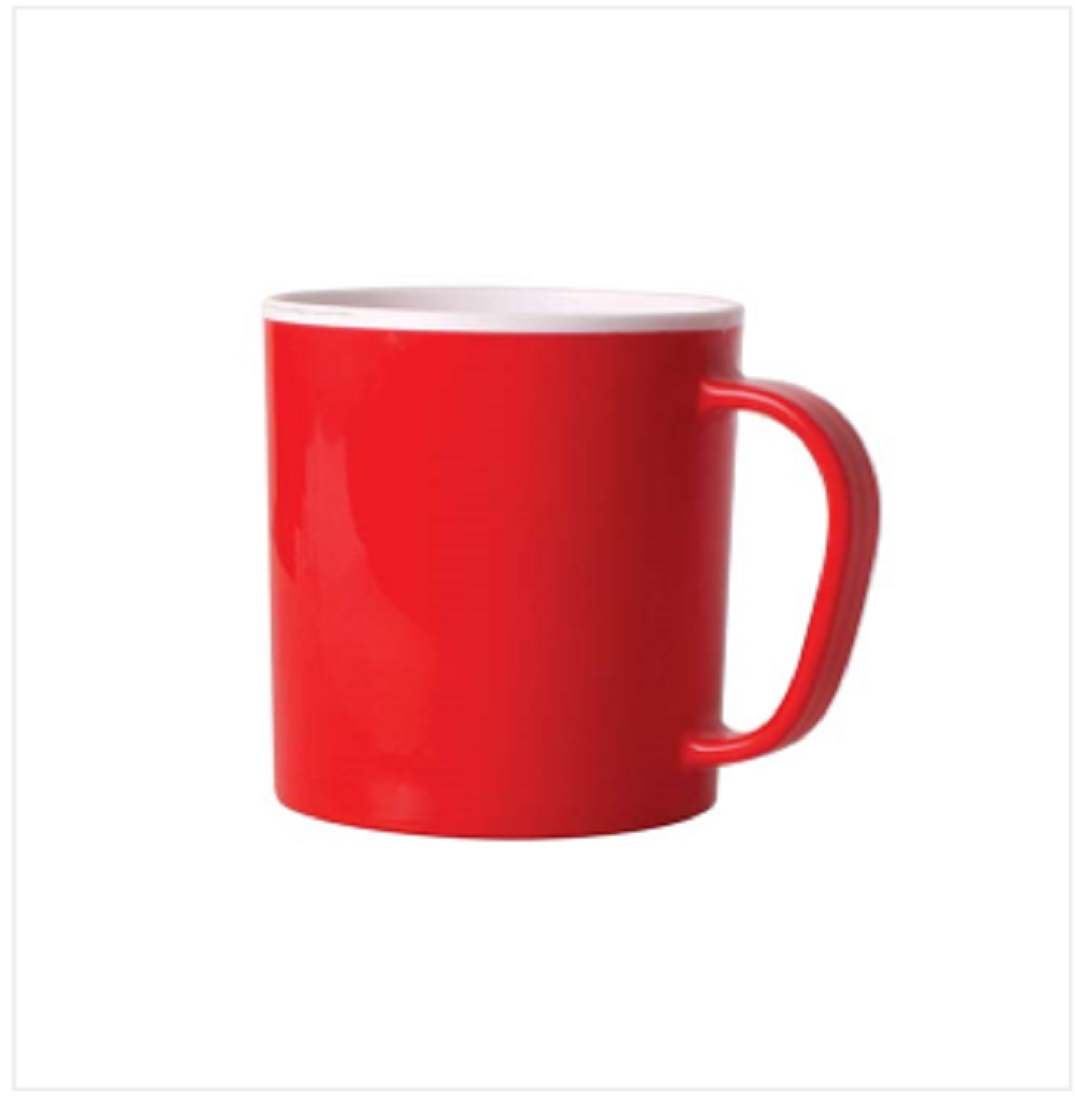 Two Color Coffee Mug 350 ML- White & Red