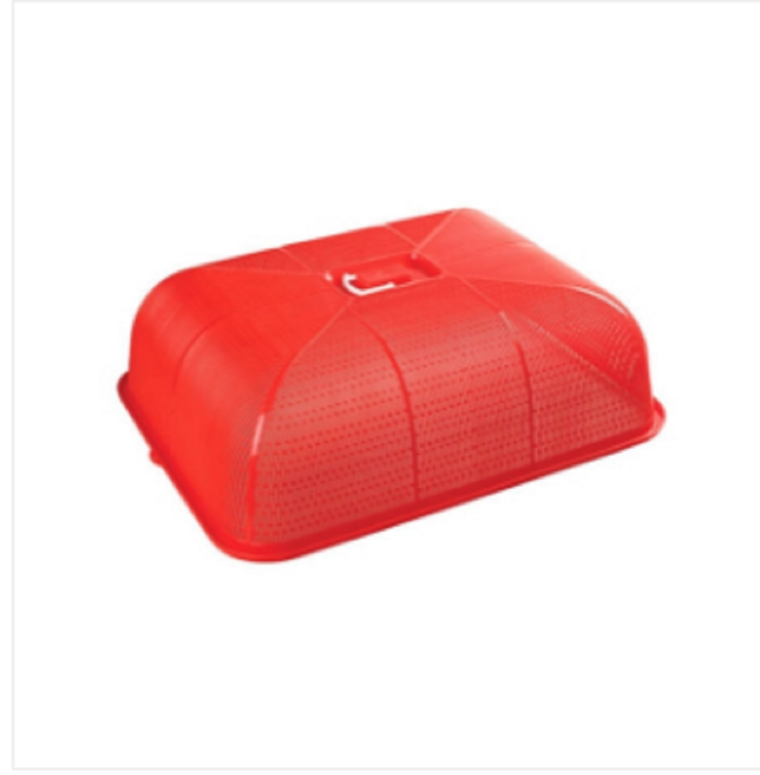 Web Dish Cover Small Red