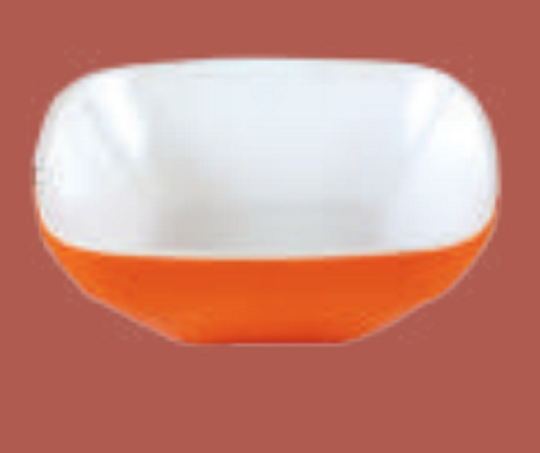3" Square Double Color Bowl (Red-White Brand: Italiano