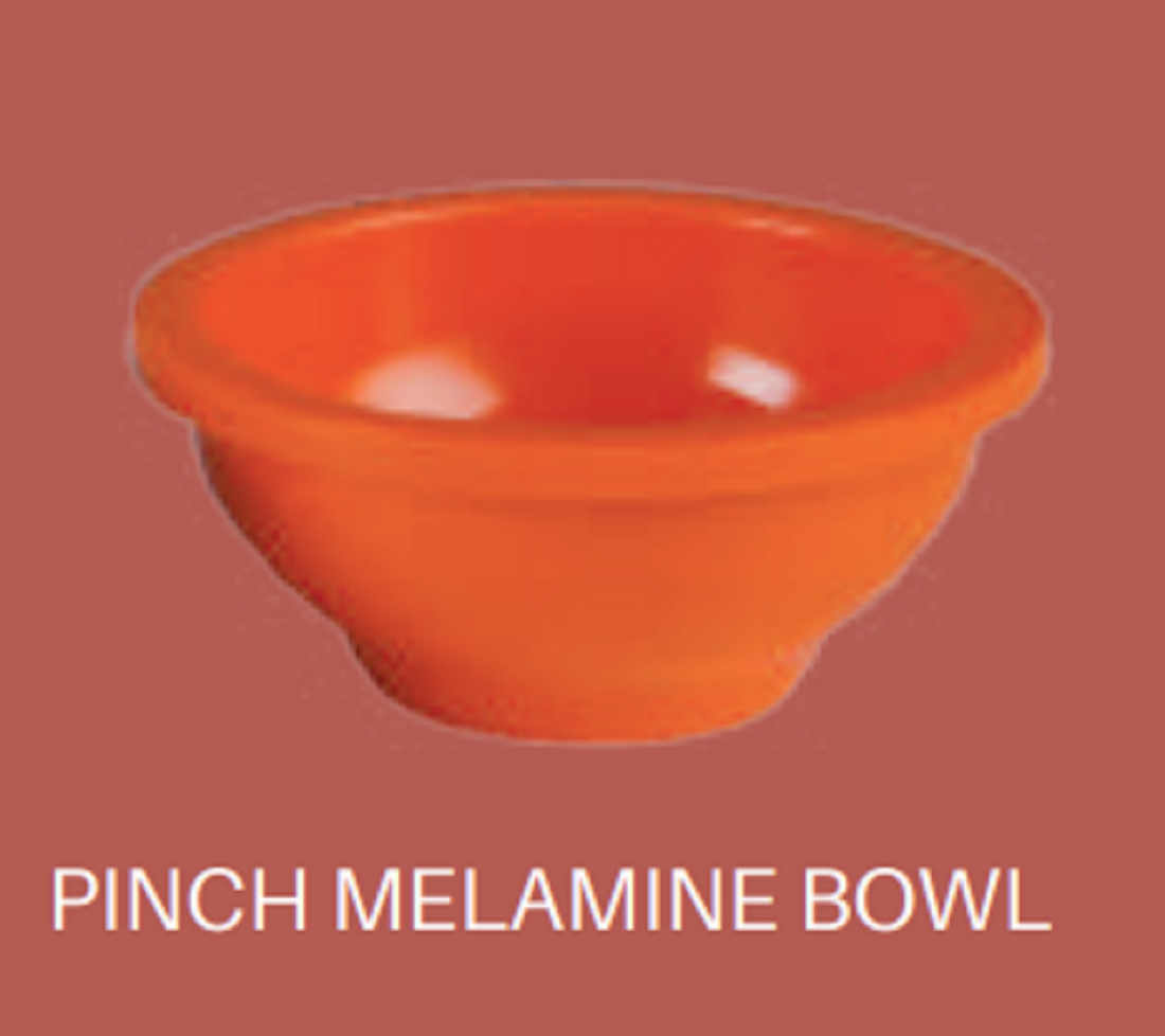 Pinch Melamine Bowl - Orange   brand Italiano