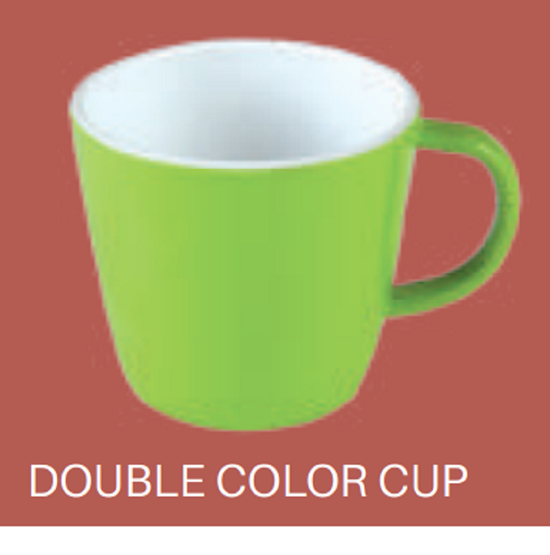 3" Double Color Cup-Orange white   brand Italiano