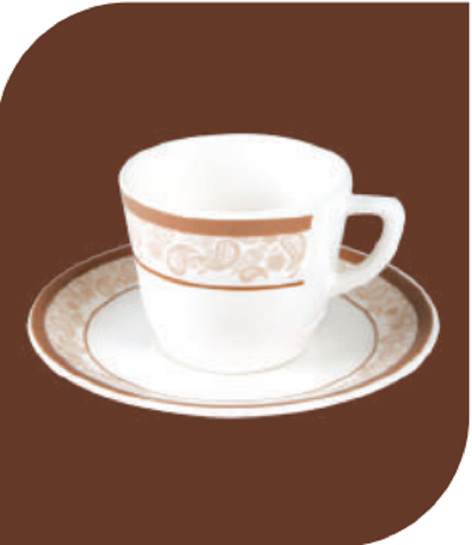 Small Tea Cup Saucer Golden Leaf Brand: Italiano