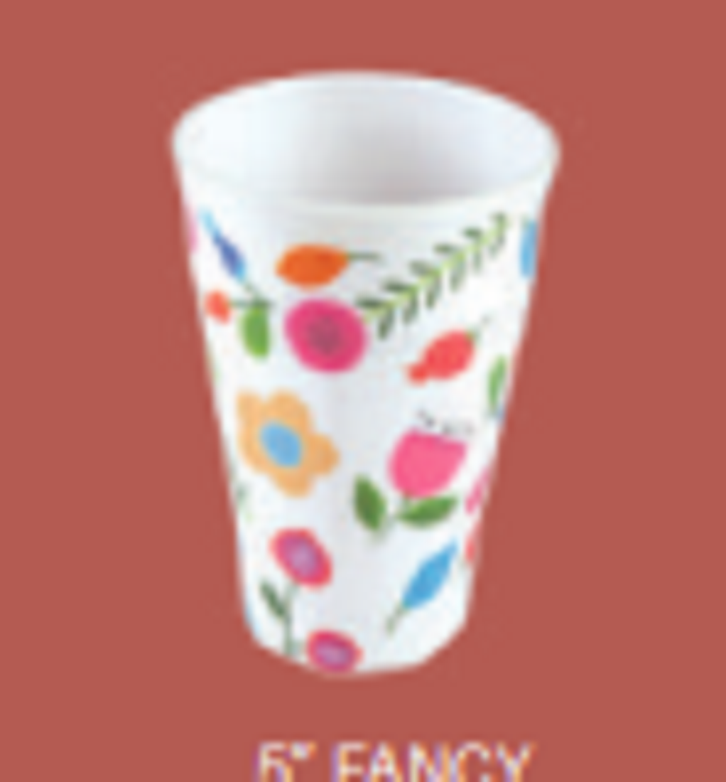 5" Fancy Glass-Flowers  Brand: Italiano