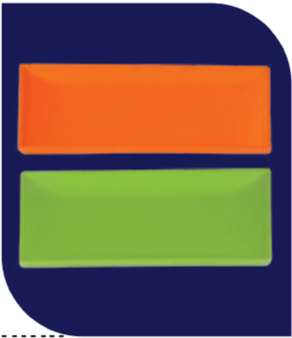 9" Rectangular Tray- Orange Brand: Italiano