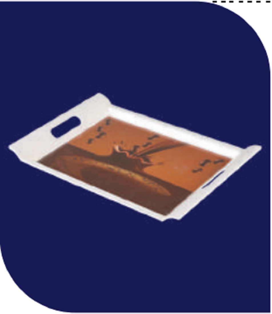 Coffee Splash 12.6" Rtg Handle Tray Brand: Italiano