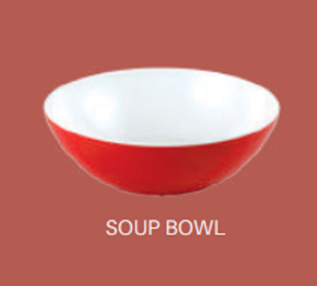 10" Double Color Soup Bowl    brand italiano