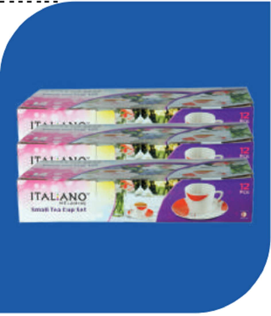 Small Tea Cup Set- 12 pcs Brand: Italiano