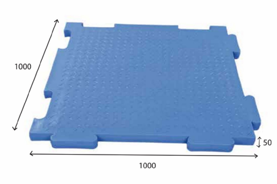 Support 1000X1000X50mm interlocking flr Panel Blue