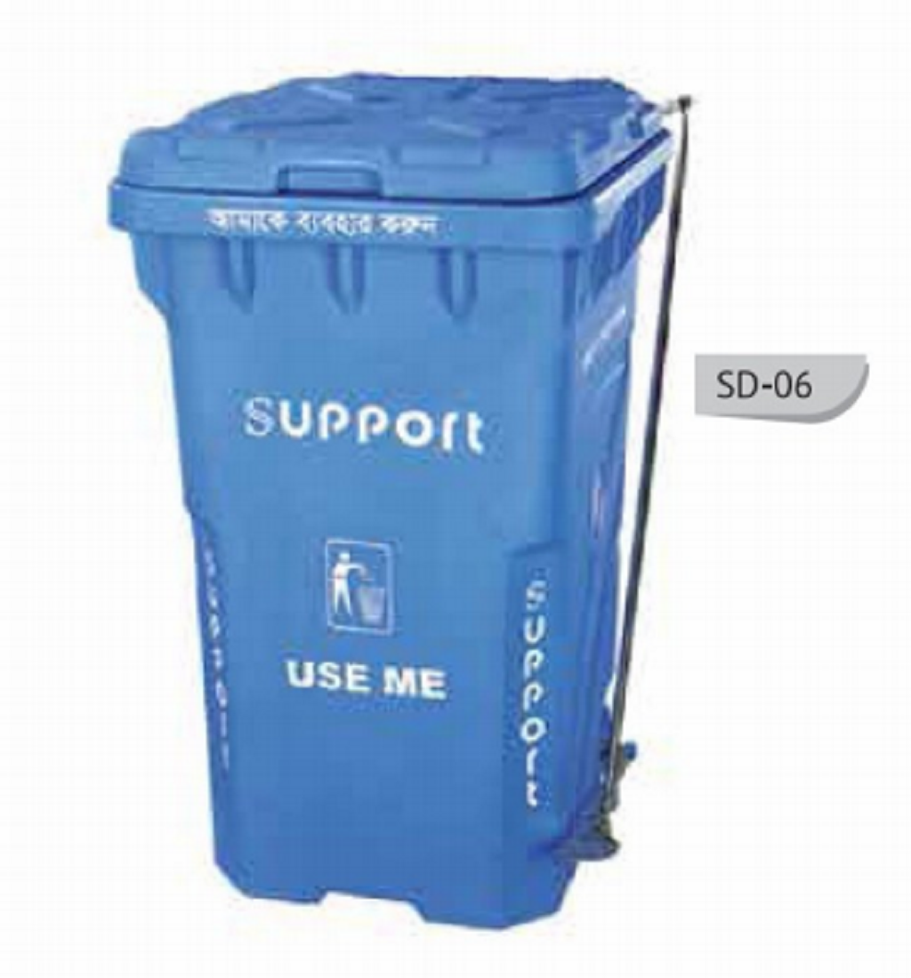 SD06  Wheel Dustbin Paddle - Blue
