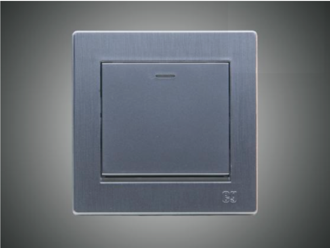 1 Gang 1 Way Switch-Silver (MGS3001/S)