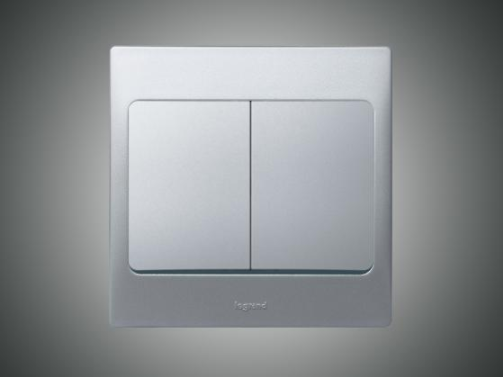 2 Gang 2 Way Switch-Dark Silver (MGS2004/G)