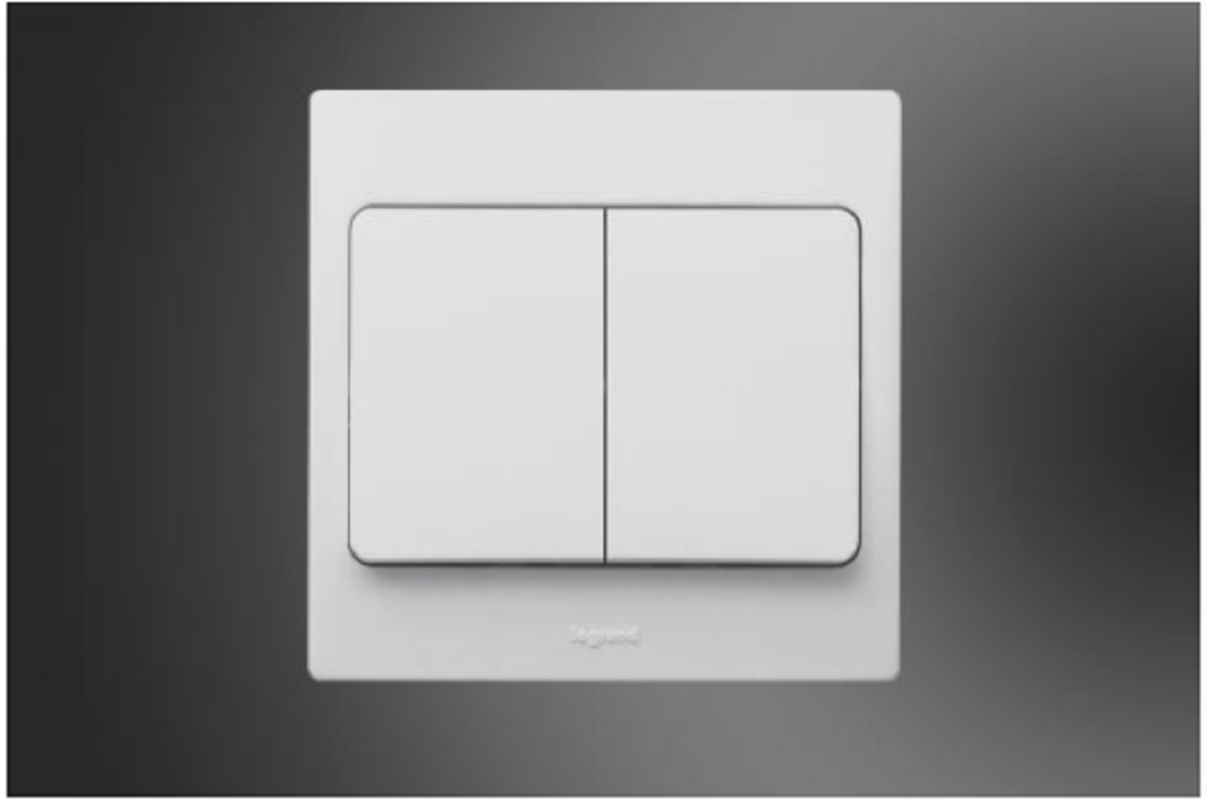 2 Gang 2 Way Switch Mallia white (281003)