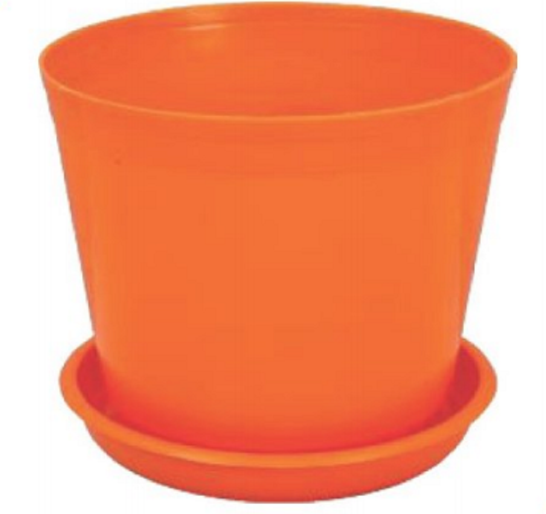 Flower Tub with Tray 7"-RW (17CM)-TEL