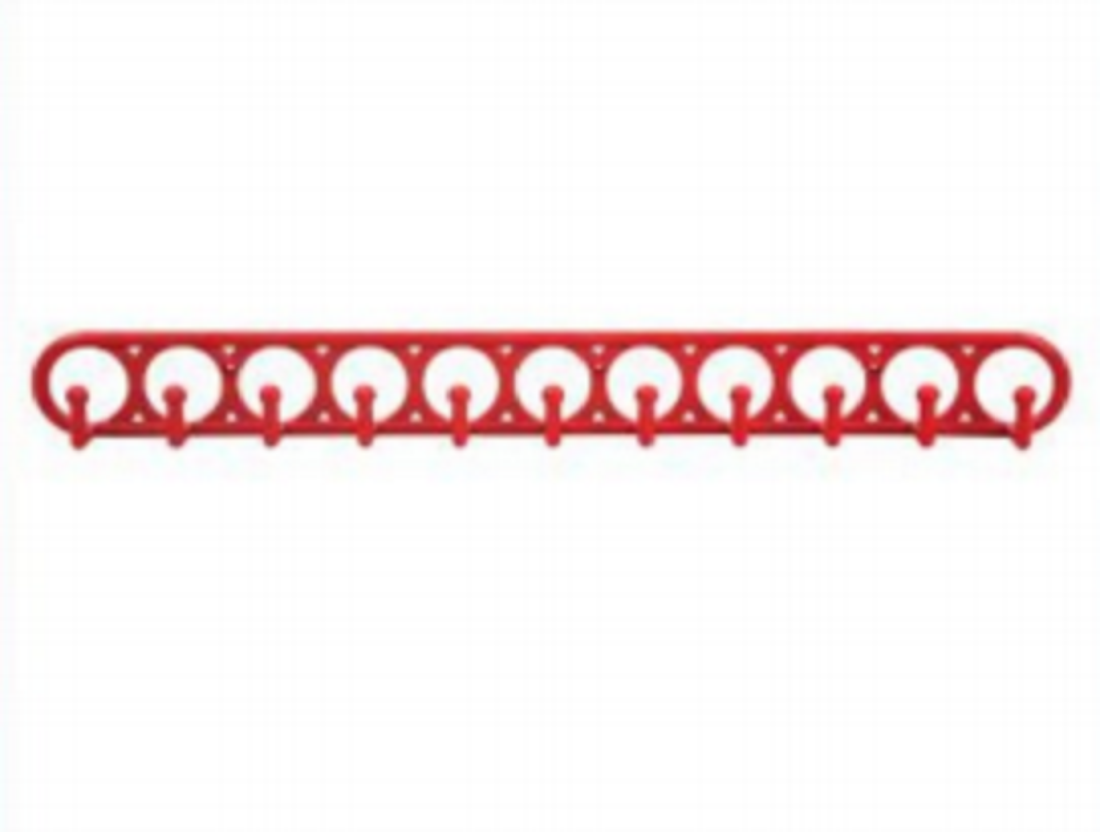 Wall Hanger Red - 11 hook -TEL
