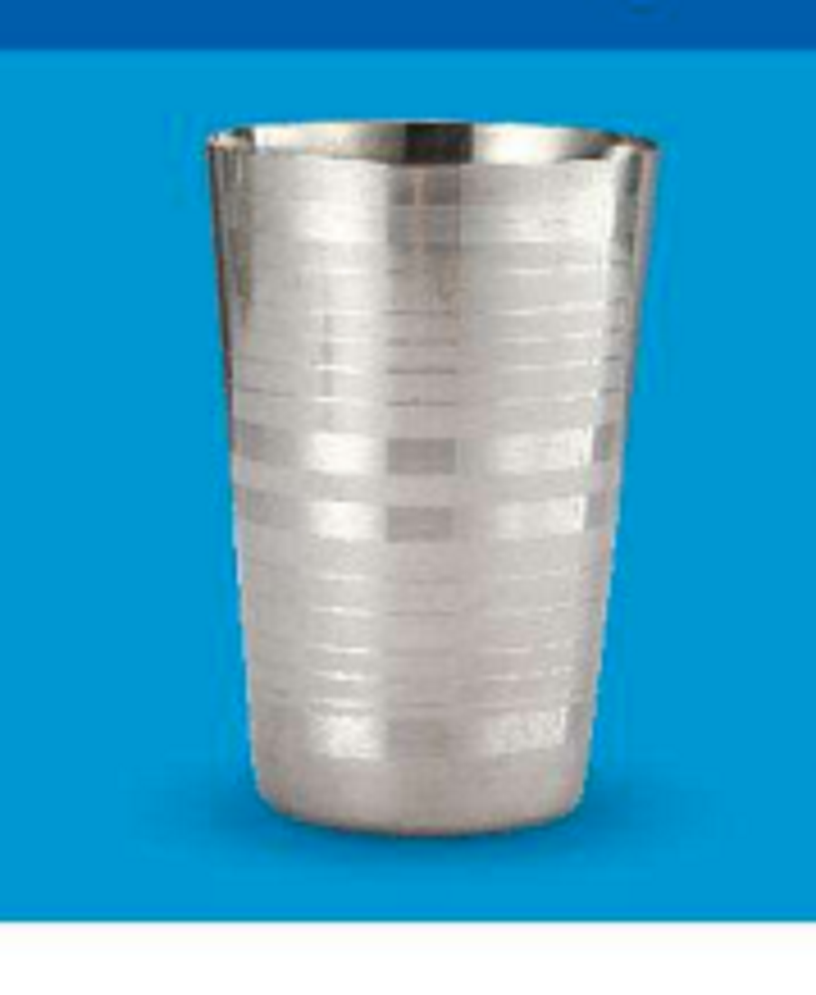 PB SS Glass with Design- 19 CM