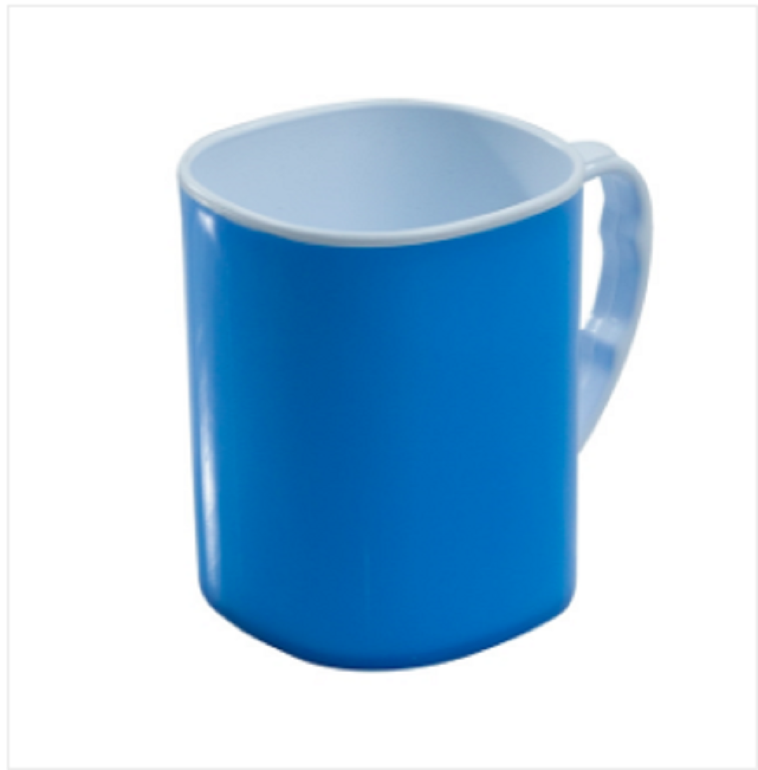 Royal Mug 400 ML With Lid White & Tr Blue