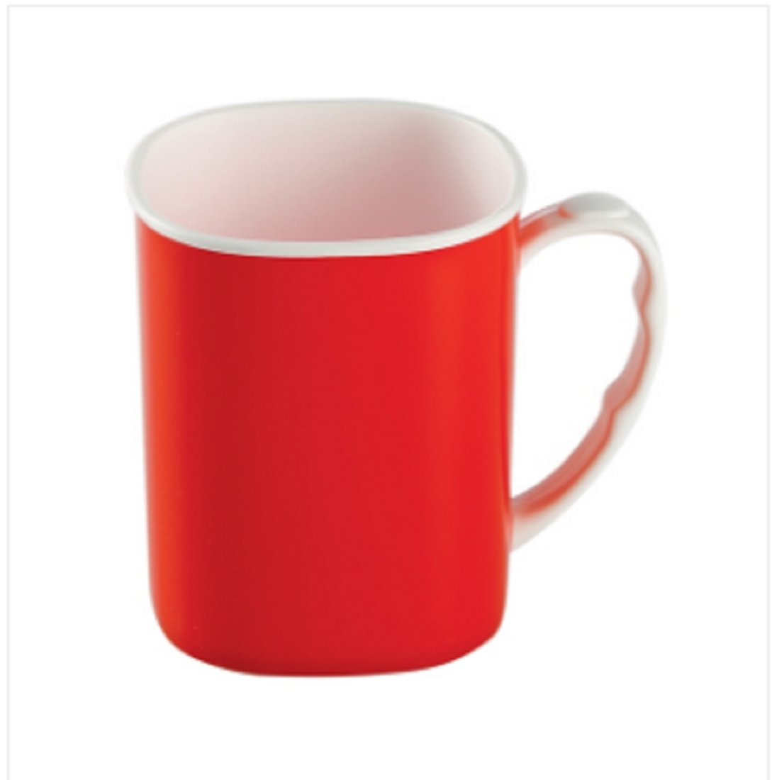 Royal Mug 400 ML With Lid White & Tr Red