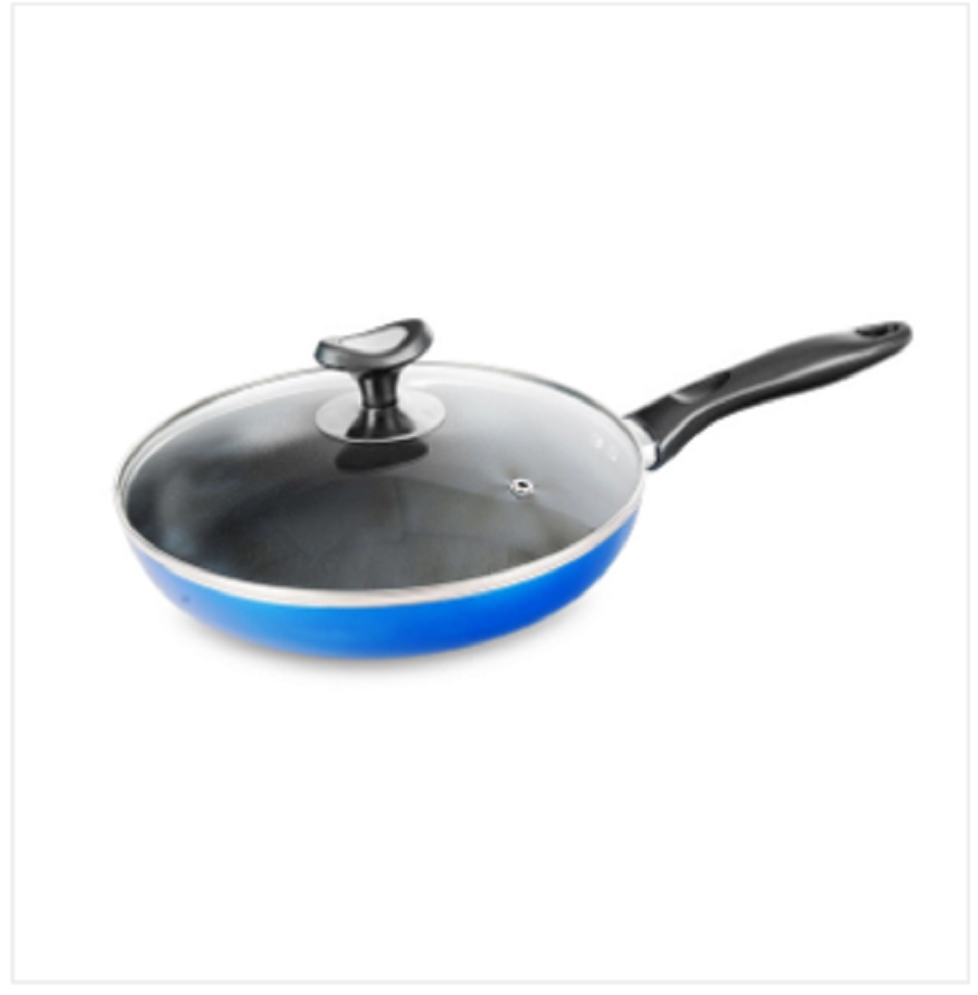 Topper Nonstick Elegant Fry Pan With Lid Blue 26 Cm