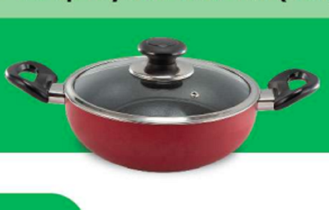 TPR NS Glamour Karai with Lid (Red) - 26 cm