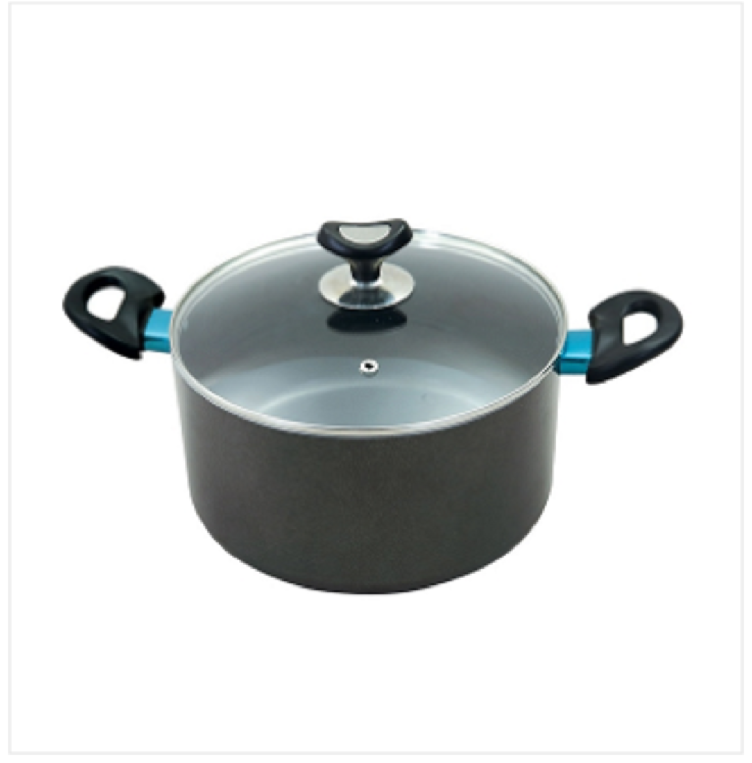 Topper Non Stick Glamour Casserole With Lid Ash 24cm