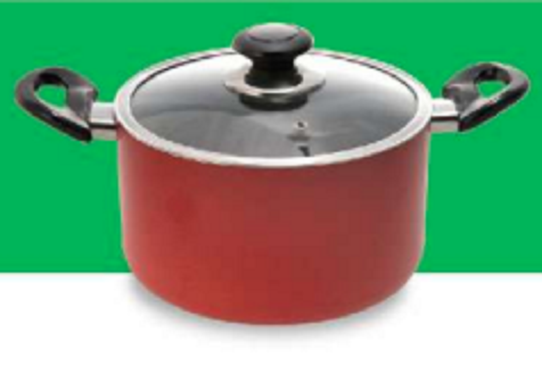 TPR NS Glamour Casserole with Lid (Red) - 24 cm