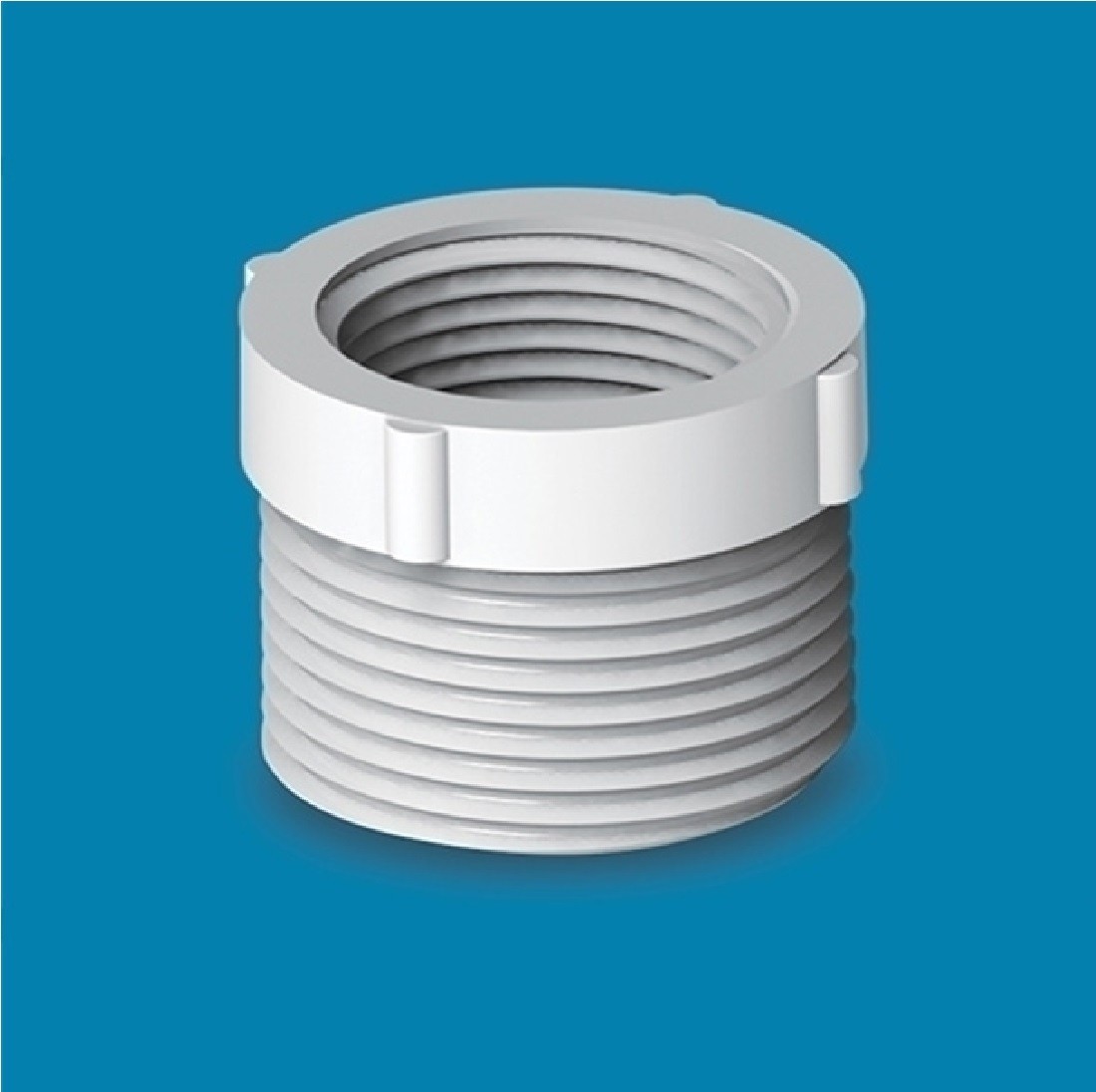 RFL UPVC Thread Adaptor 1" X 1/2" White