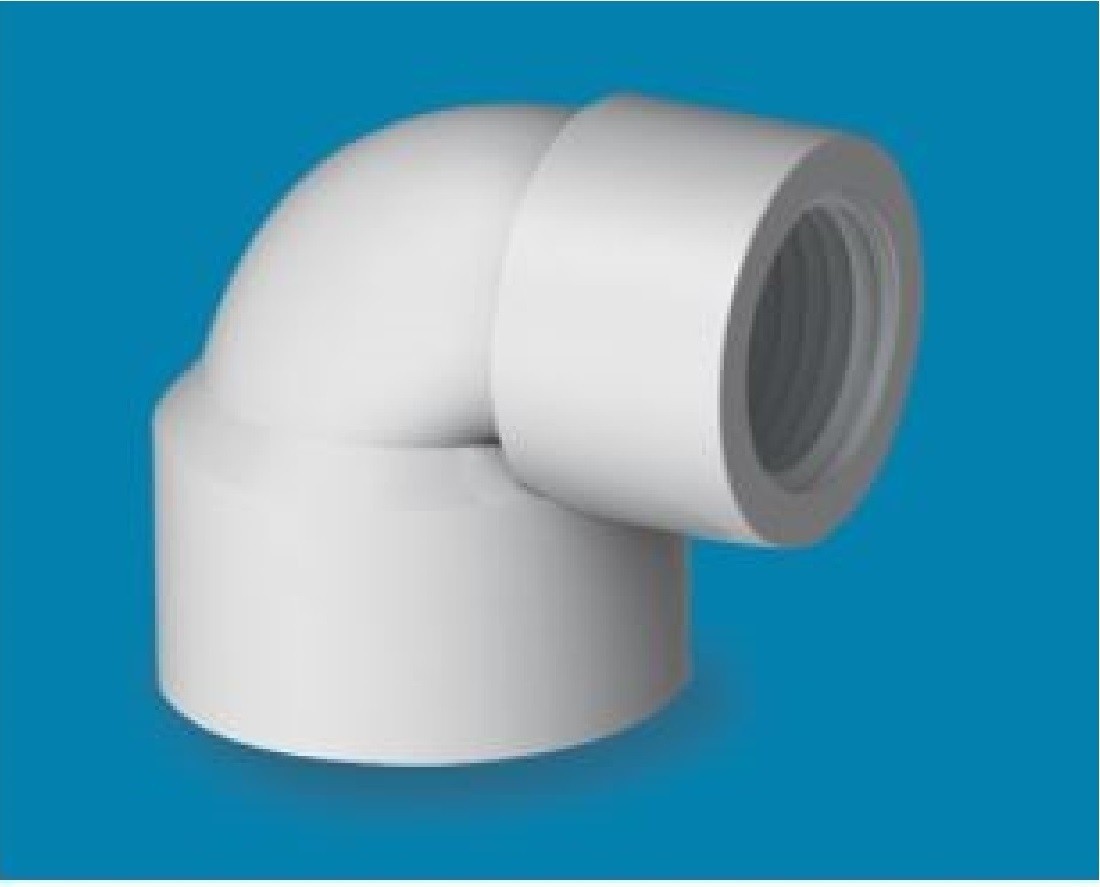 UPVC Thread Elbow 1/2" White AAAH Code 0332