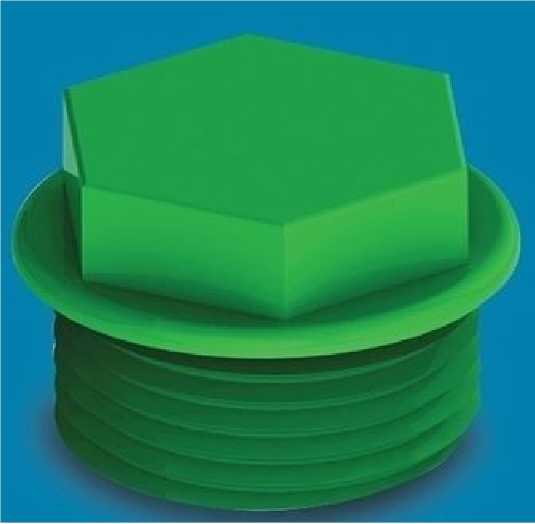 UPVC Thread Plug Cap 2'' Green AAAH Code 0393